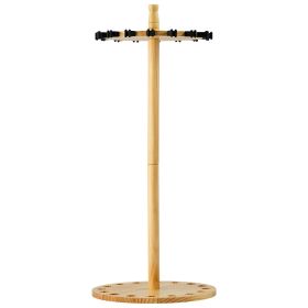 Fishing Rod Holders for 16 Fishing Poles, Wood Round Fishing Rods Rack for Garage Organization and Storage, Floor Stand Space-Saving Equipment