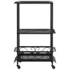 Fishing Rod Holder for 10-Rods, Mobile Fishing Pole Rack Cart with Wheels, Fish Gear Equipment Organizer for Garage Home Indoor Use