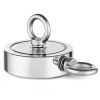 Magnet Fishing Kit, 1400 LBS/635 Kg Double-Sided Pulling Force Magnet Fishing Kit, Rare Earth Neodymium Magnetic Fishing Kit Includes Grappling Hook