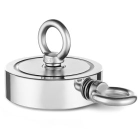 Magnet Fishing Kit, 1400 LBS/635 Kg Double-Sided Pulling Force Magnet Fishing Kit, Rare Earth Neodymium Magnetic Fishing Kit Includes Grappling Hook
